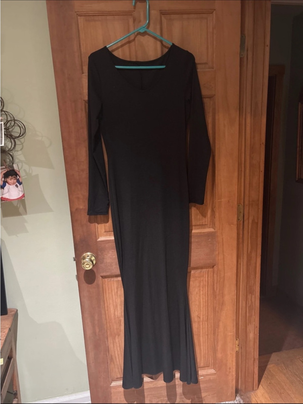 Black Long Sleeve Maxi Dress